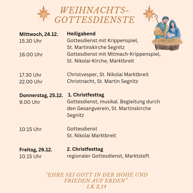 Gottesdienst Weihnachten 